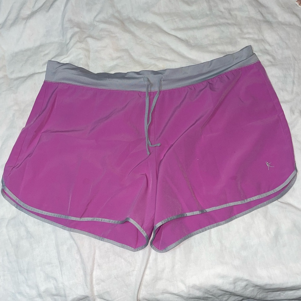Danskin Now Purple and Gray Athletic Shorts Lightweight